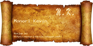 Monori Kevin névjegykártya
